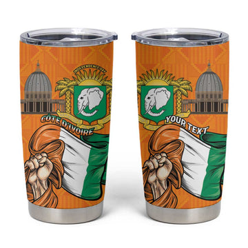 Personalised Happy Cote dIvoire Tumbler Cup 65th of Independence Day LT15