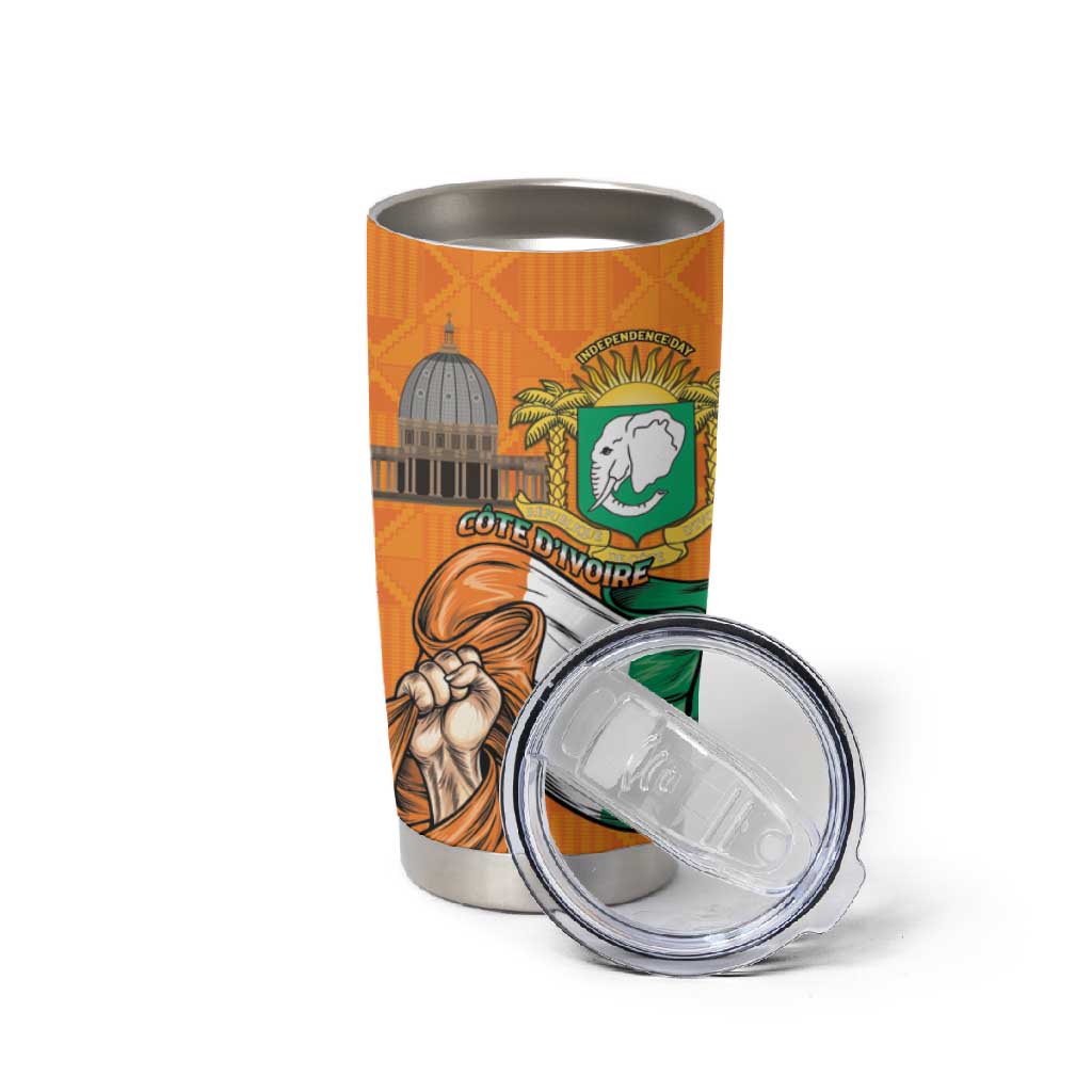 Personalised Happy Cote dIvoire Tumbler Cup 65th of Independence Day LT15