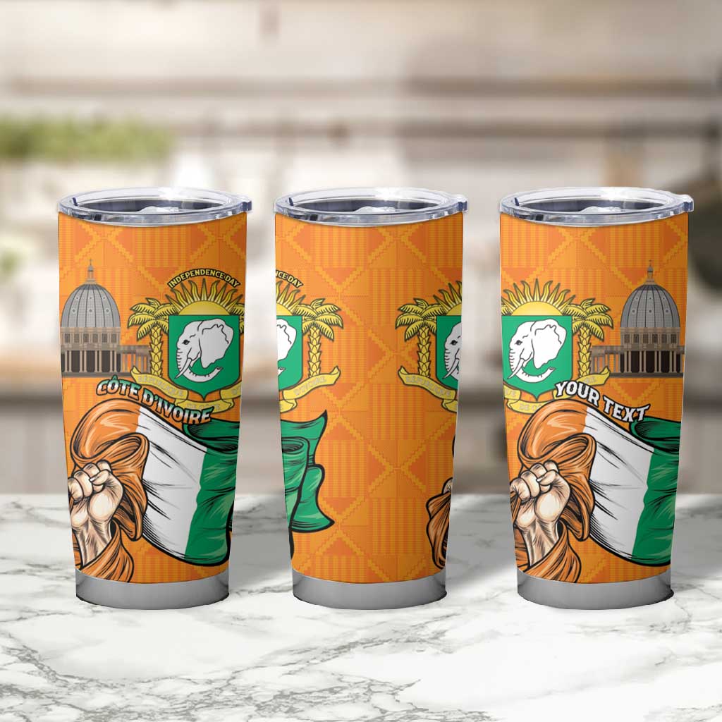 Personalised Happy Cote dIvoire Tumbler Cup 65th of Independence Day LT15