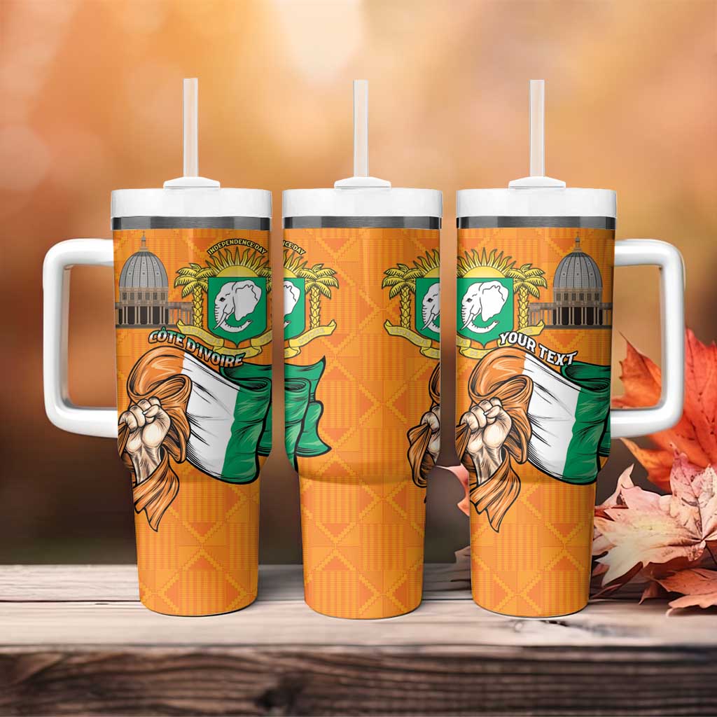 Personalised Happy Cote dIvoire Tumbler With Handle 65th of Independence Day LT15