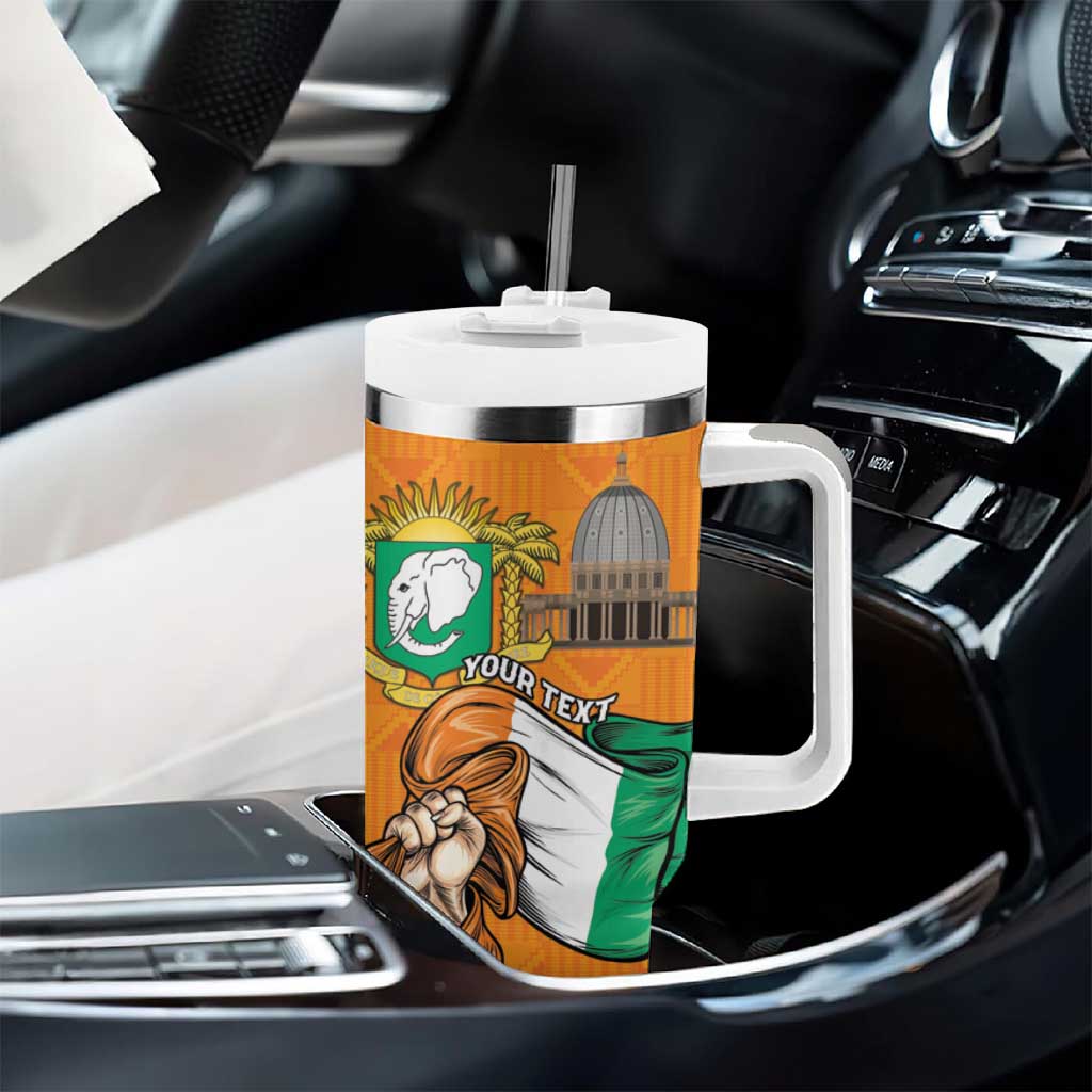 Personalised Happy Cote dIvoire Tumbler With Handle 65th of Independence Day LT15