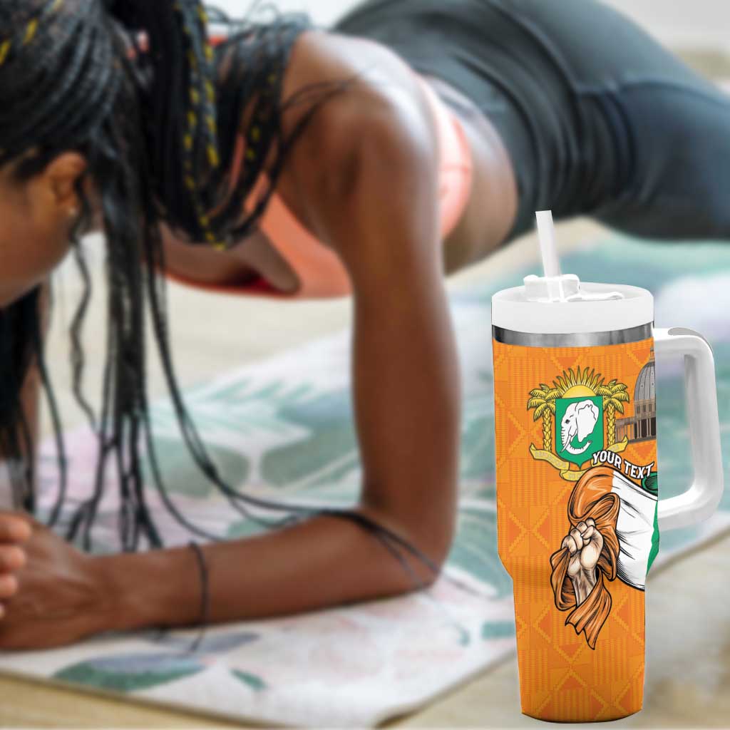 Personalised Happy Cote dIvoire Tumbler With Handle 65th of Independence Day LT15