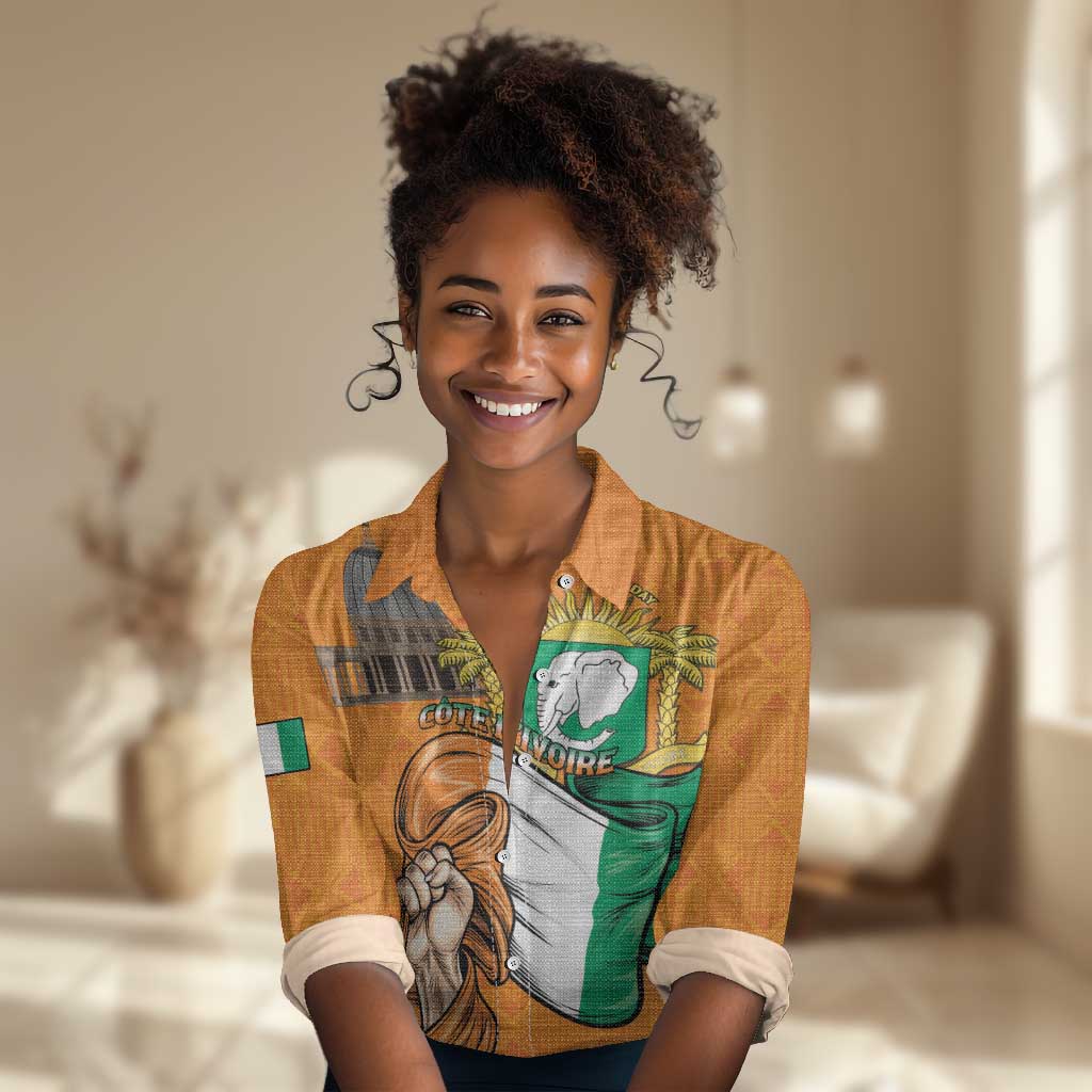 Personalised Happy Cote dIvoire Women Casual Shirt 65th of Independence Day LT15
