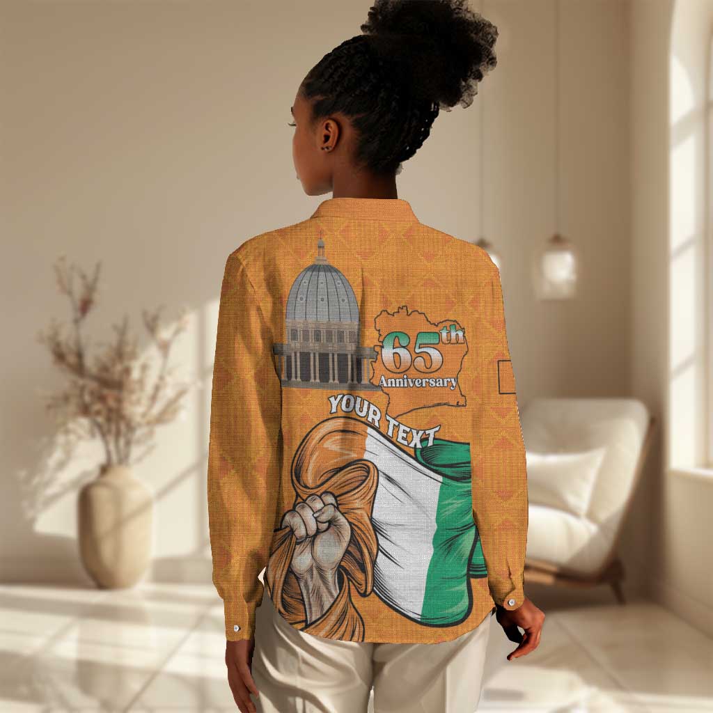Personalised Happy Cote dIvoire Women Casual Shirt 65th of Independence Day LT15