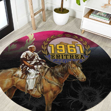 Happy Eritrea Revolution Day Round Carpet Remember Hamid Idris Awate LT15