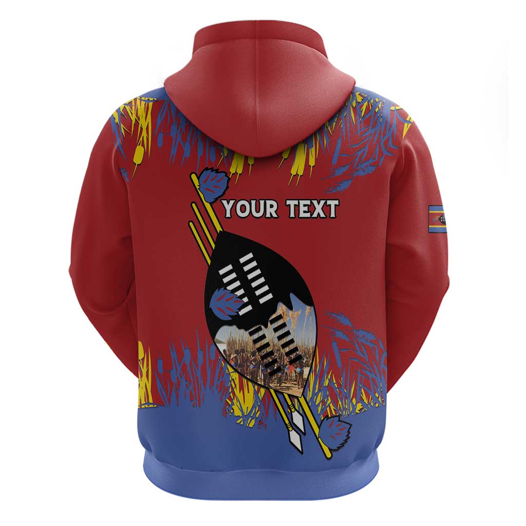 Personalized Eswatini Umhlanga Hoodie Nguni Shield With Reed LT15