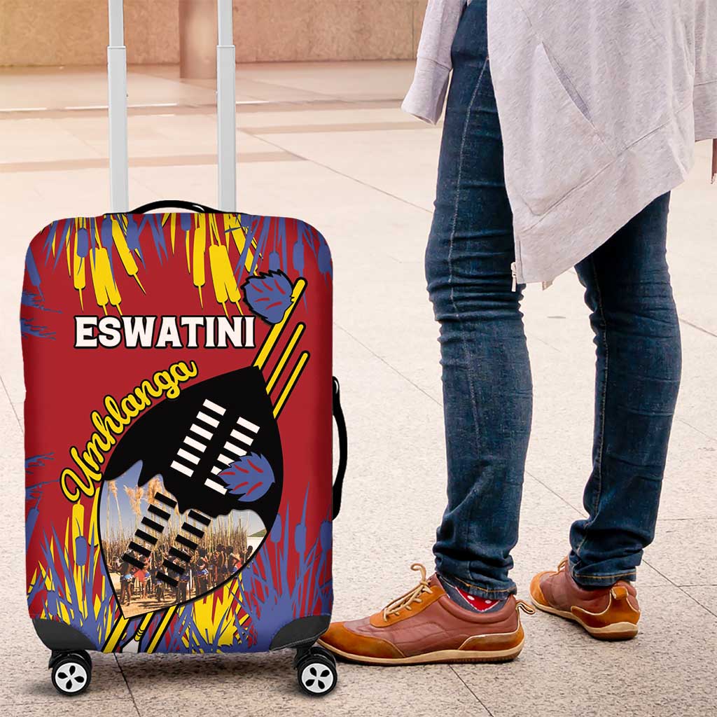 Eswatini Umhlanga Luggage Cover Nguni Shield With Reed LT15