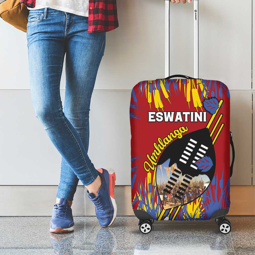 Eswatini Umhlanga Luggage Cover Nguni Shield With Reed LT15