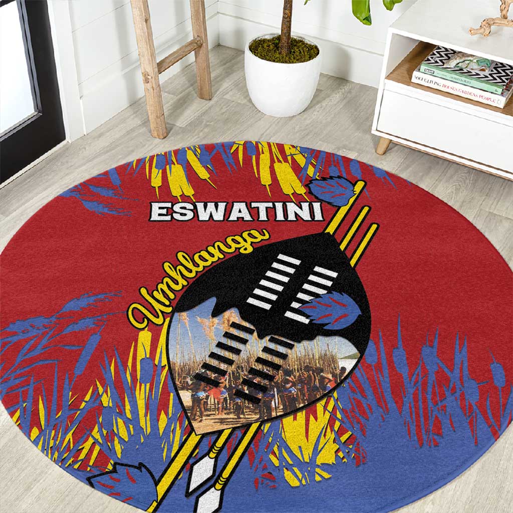 Umhlanga Reed Dance Round Carpet Eswatini Heritage LT15