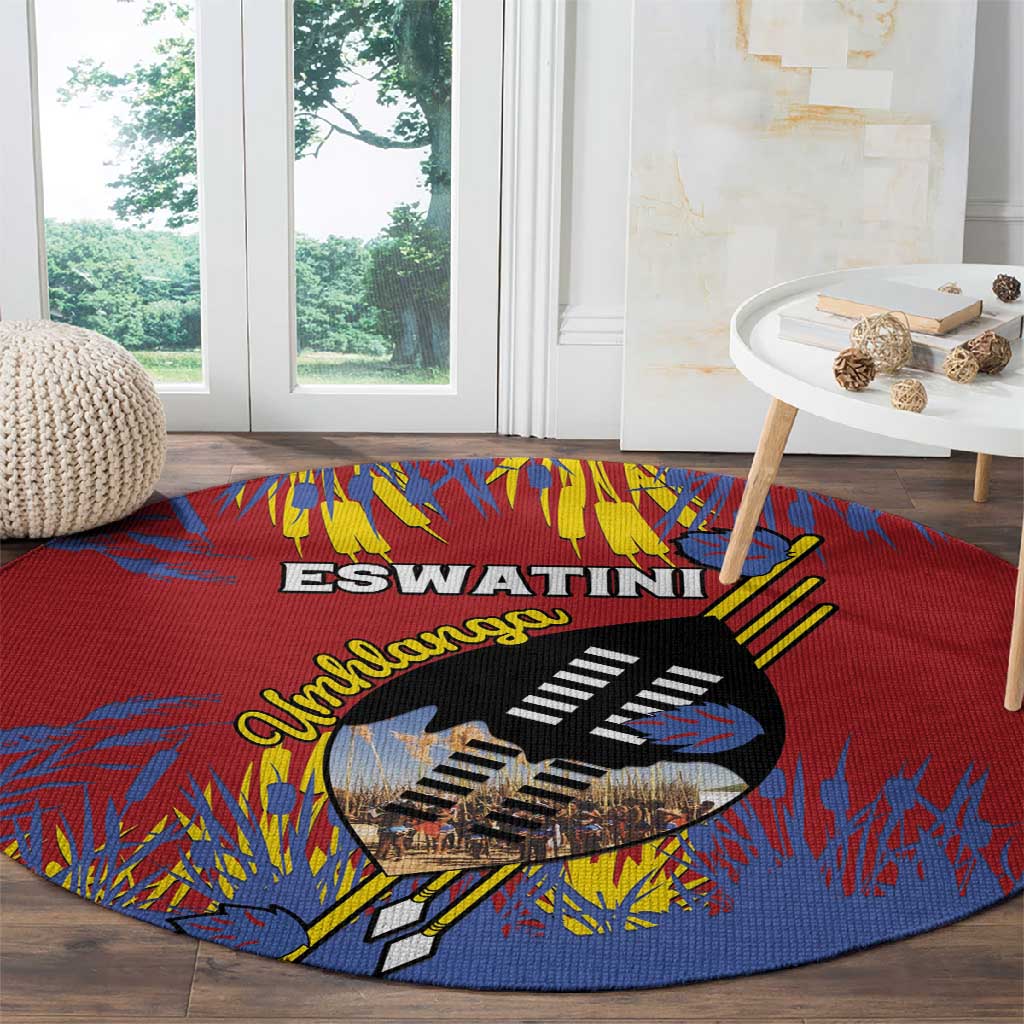 Umhlanga Reed Dance Round Carpet Eswatini Heritage LT15