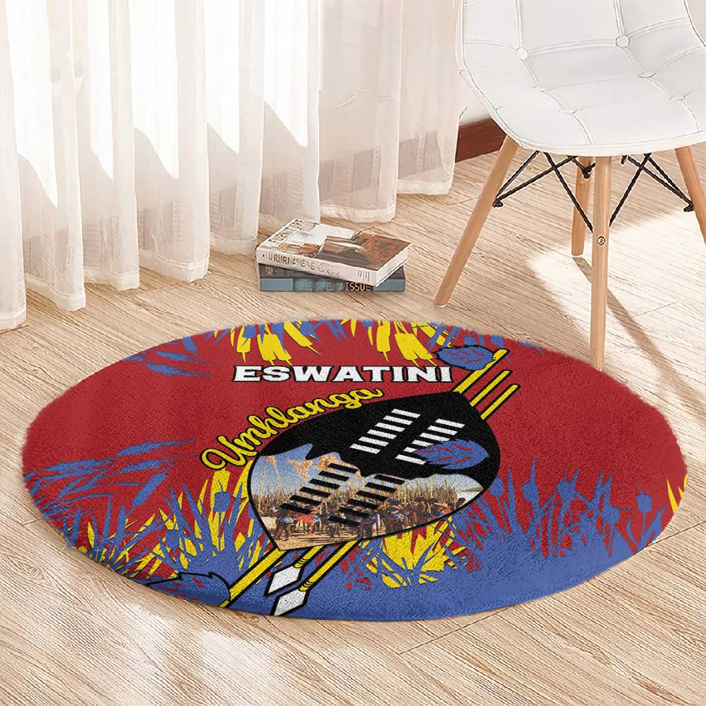 Umhlanga Reed Dance Round Carpet Eswatini Heritage LT15