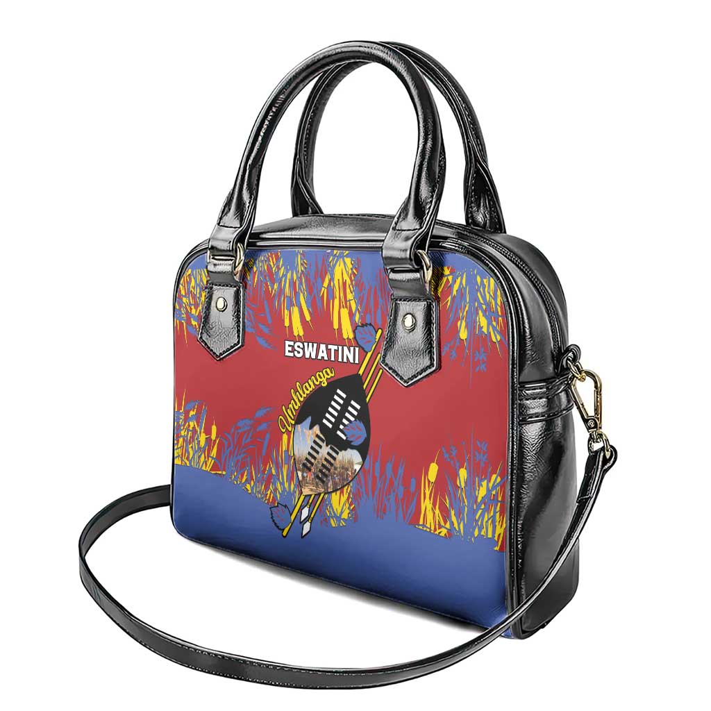 Eswatini Umhlanga Shoulder Handbag Nguni Shield With Reed LT15