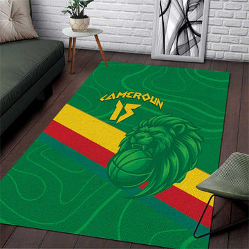 Custom Cameroon Basketball Area Rug Go Indomitable Lions LT15