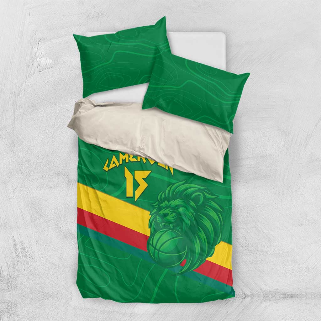 Custom Cameroon Basketball Bedding Set Go Indomitable Lions LT15