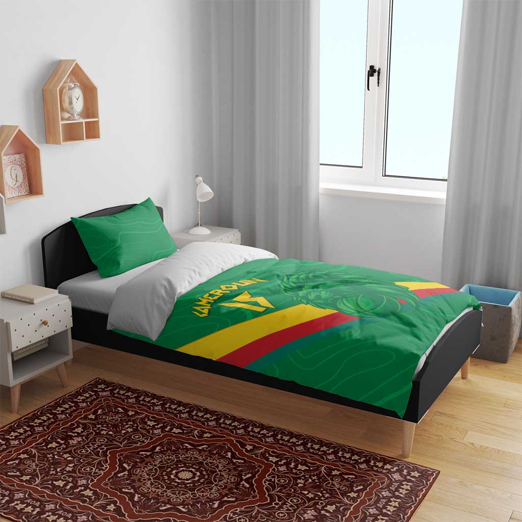 Custom Cameroon Basketball Bedding Set Go Indomitable Lions LT15