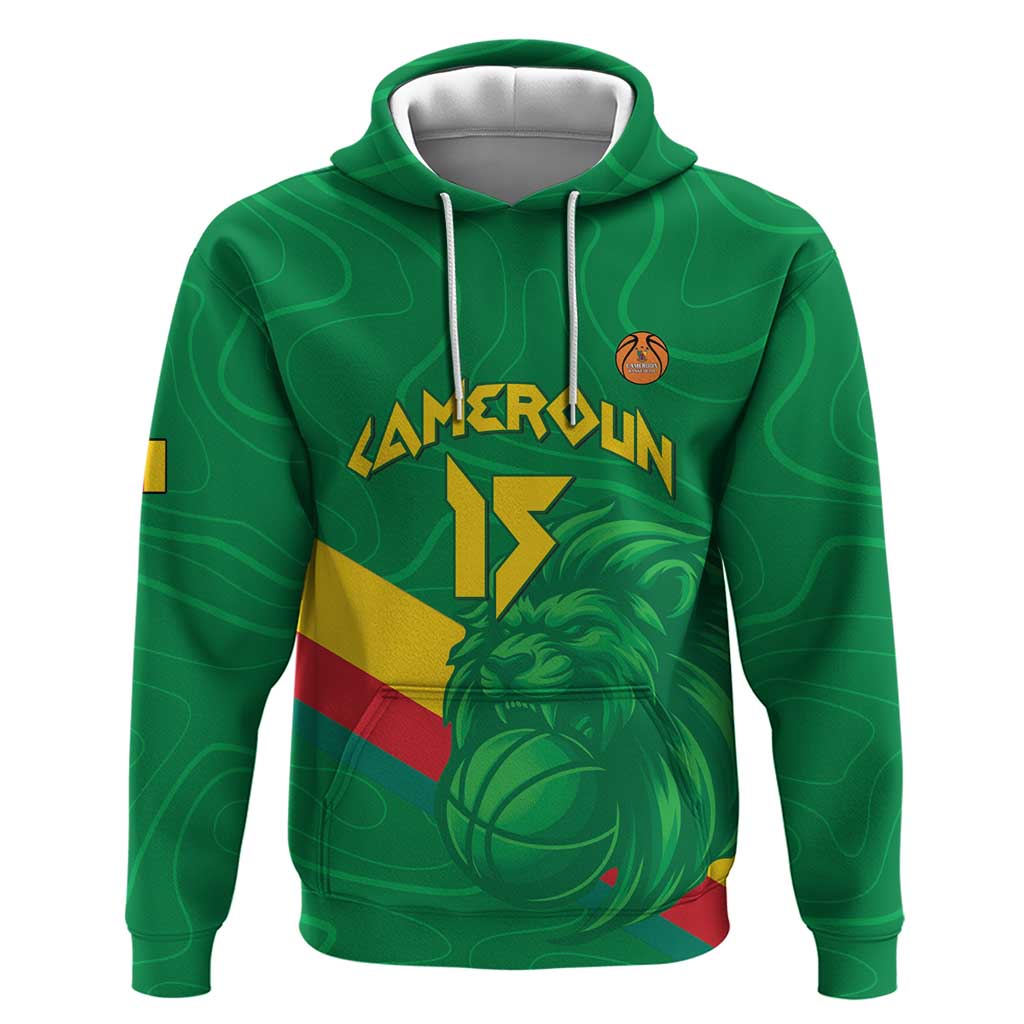 Custom Cameroon Basketball Hoodie Go Champions Indomitable Lions LT15