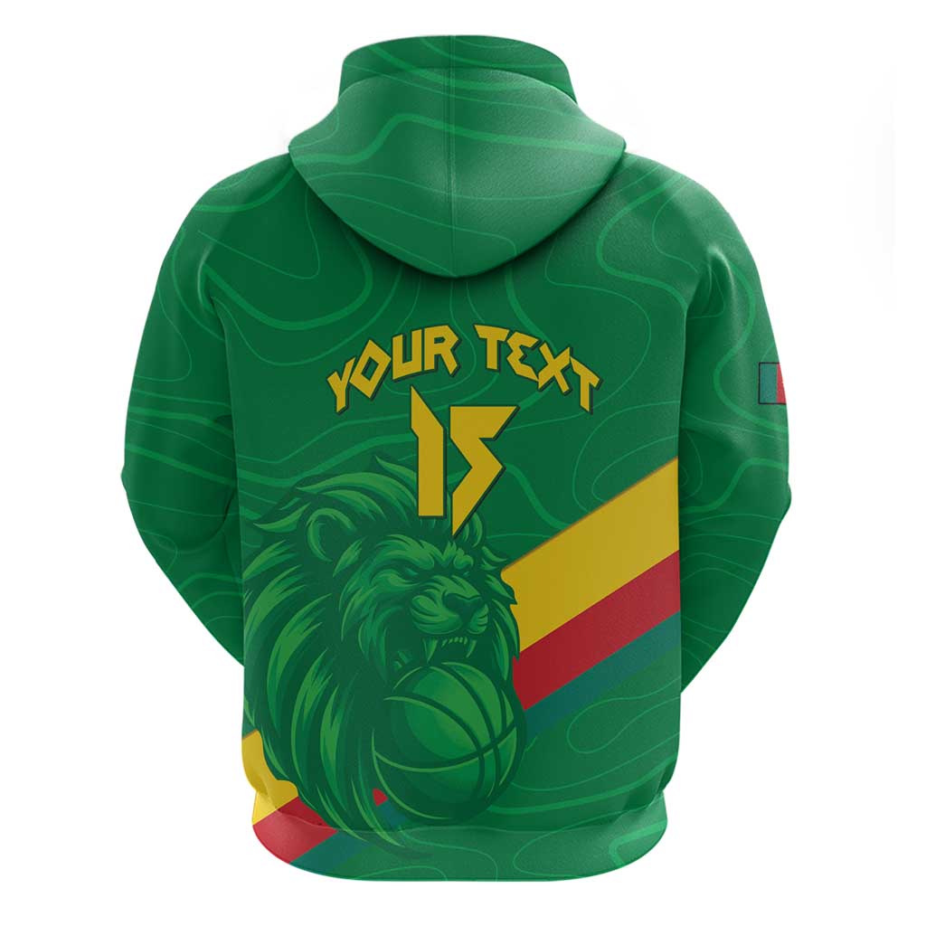 Custom Cameroon Basketball Hoodie Go Champions Indomitable Lions LT15