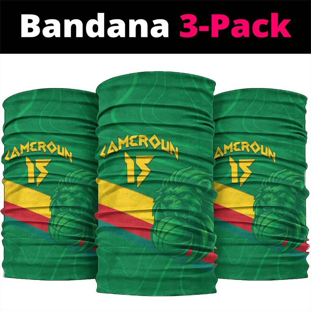Custom Cameroon Basketball Neck Gaiter Go Champions Indomitable Lions LT15