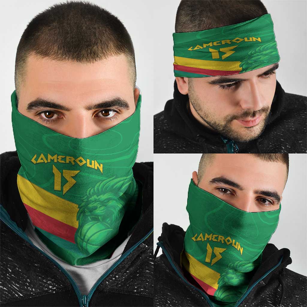 Custom Cameroon Basketball Neck Gaiter Go Champions Indomitable Lions LT15