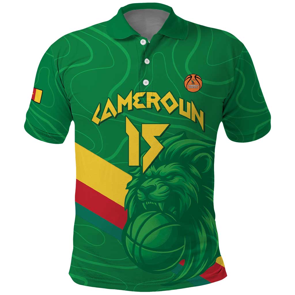 Custom Cameroon Basketball Polo Shirt Go Champions Indomitable Lions LT15