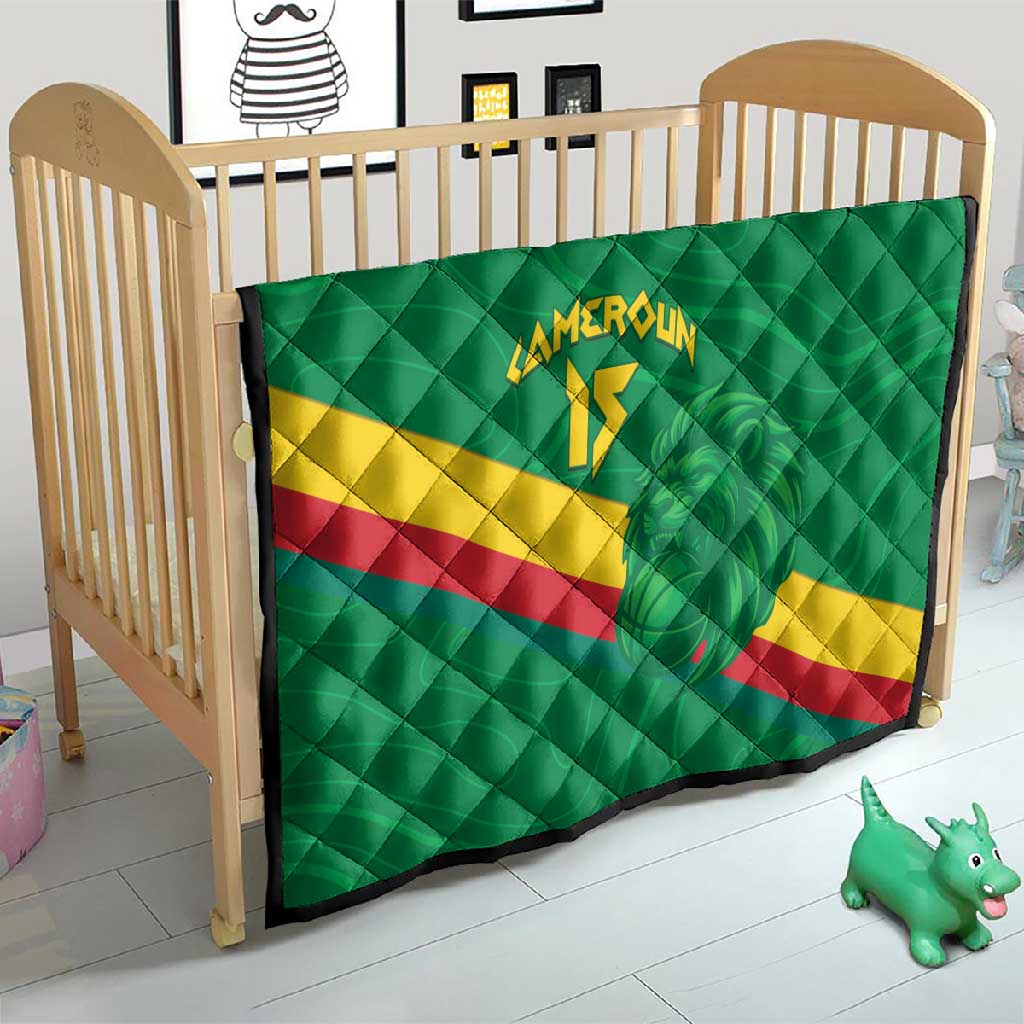 Custom Cameroon Basketball Quilt Go Indomitable Lions LT15