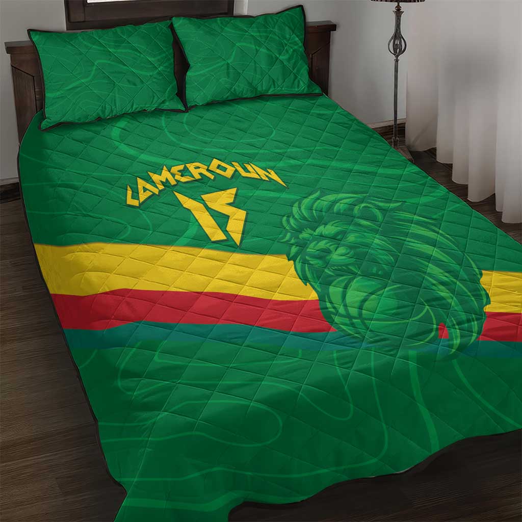 Custom Cameroon Basketball Quilt Bed Set Go Indomitable Lions LT15