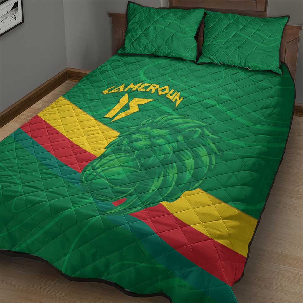 Custom Cameroon Basketball Quilt Bed Set Go Indomitable Lions LT15