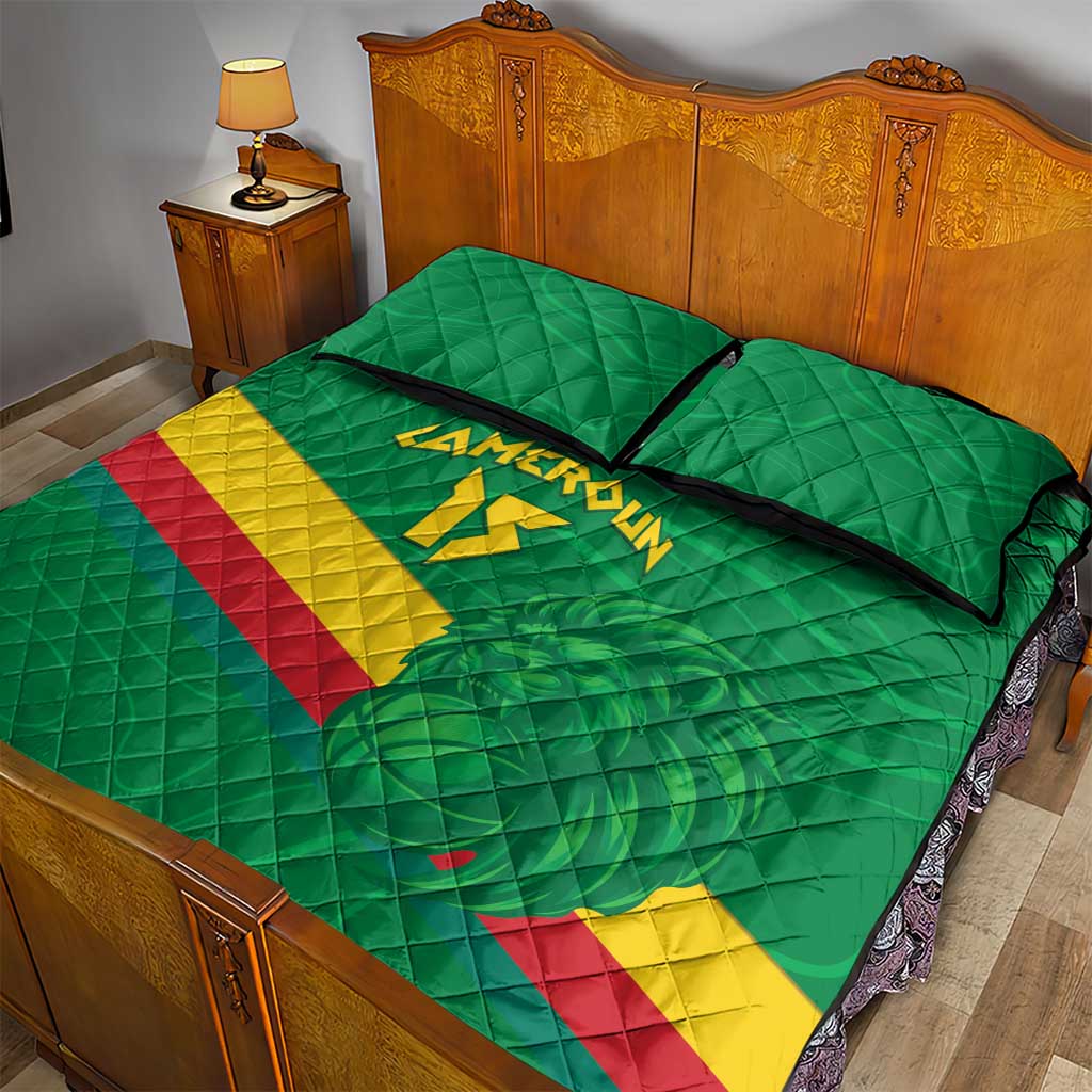 Custom Cameroon Basketball Quilt Bed Set Go Indomitable Lions LT15