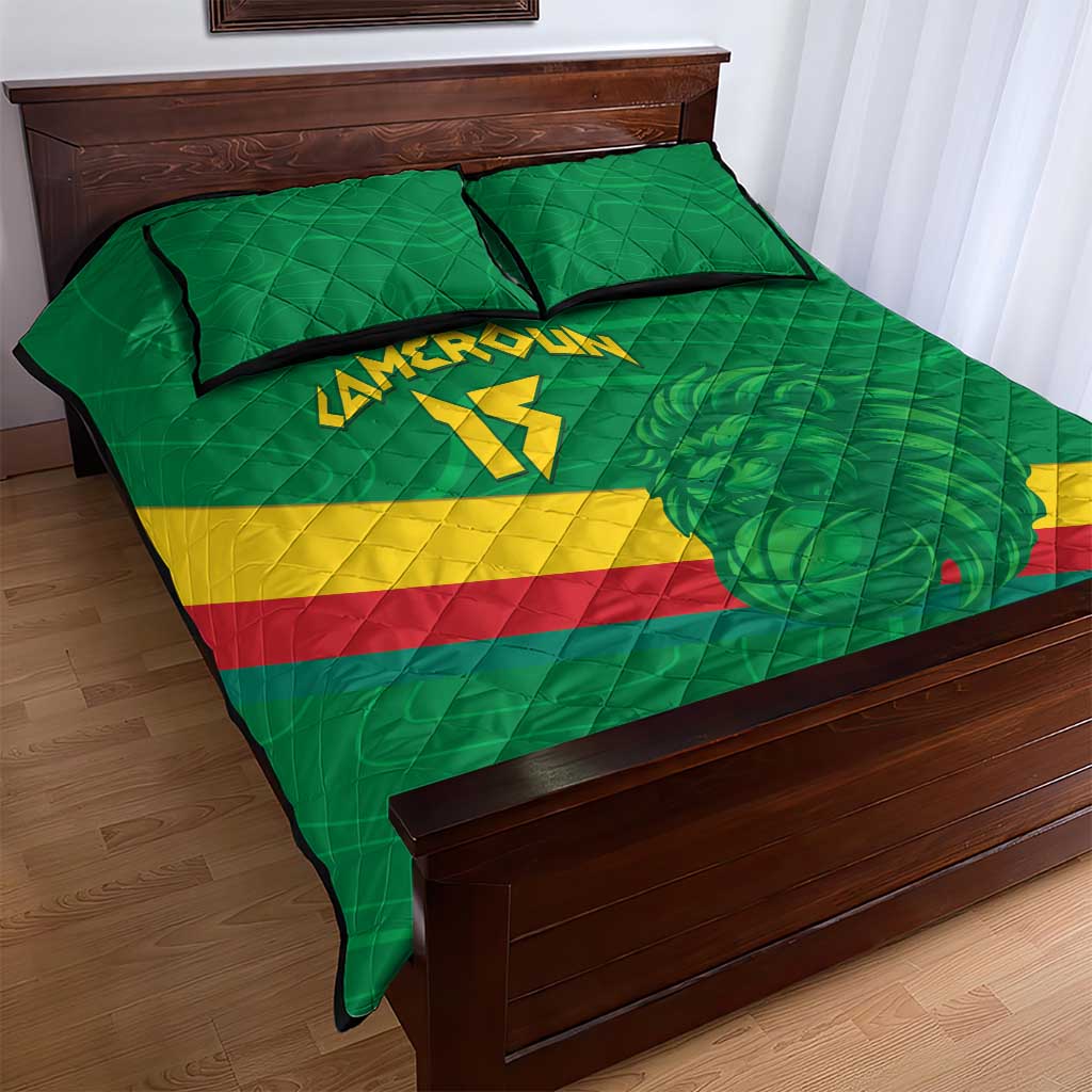Custom Cameroon Basketball Quilt Bed Set Go Indomitable Lions LT15