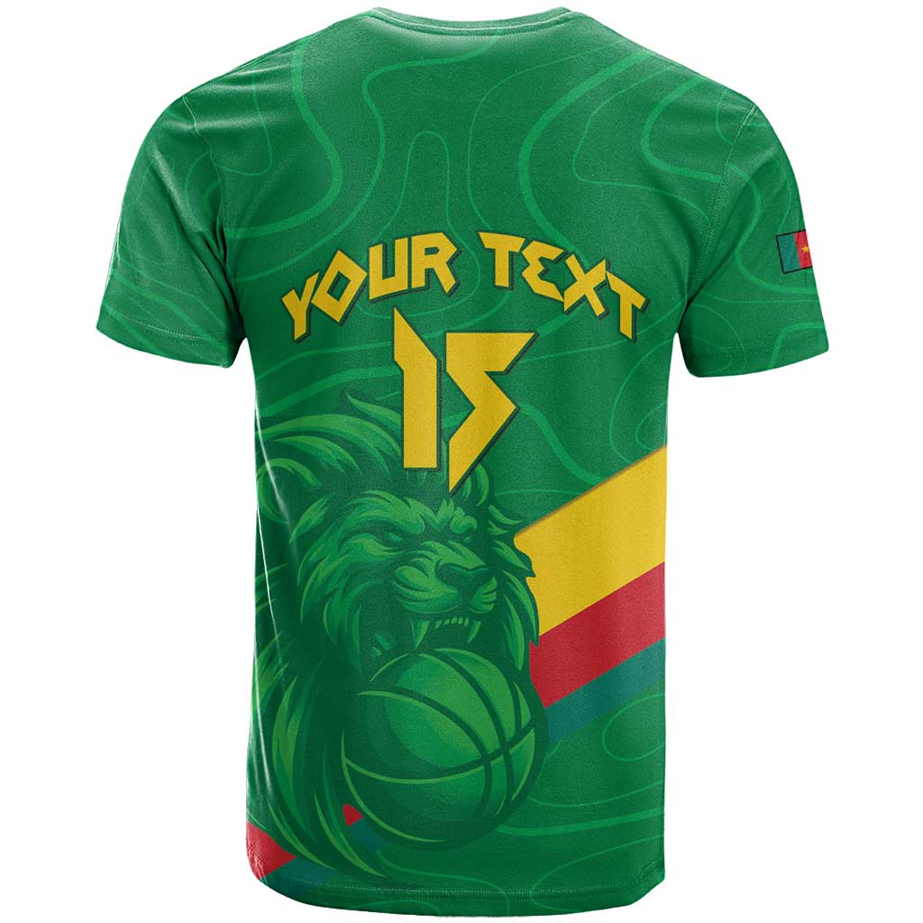 Custom Cameroon Basketball T shirt Go Indomitable Lions LT15