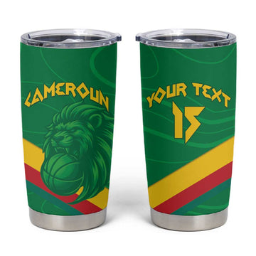Custom Cameroon Basketball Tumbler Cup Go Indomitable Lions LT15