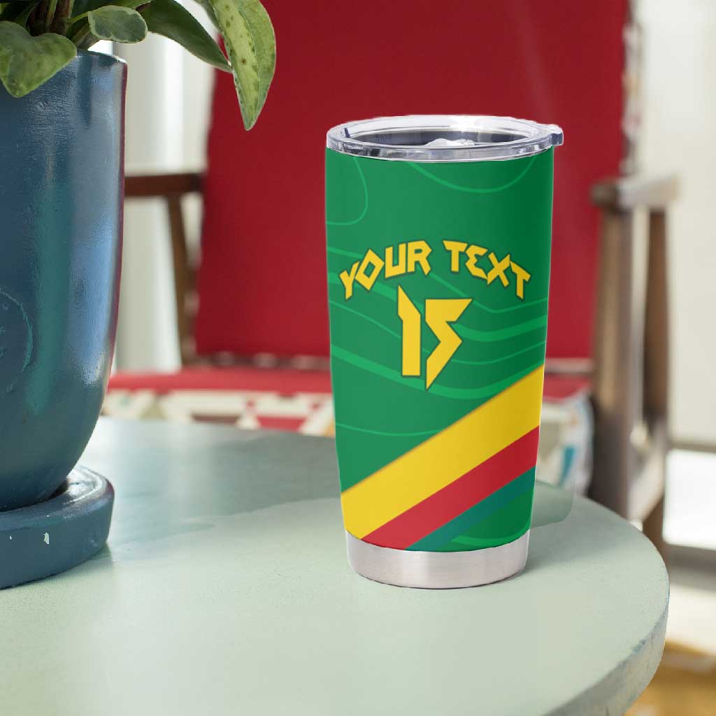 Custom Cameroon Basketball Tumbler Cup Go Indomitable Lions LT15
