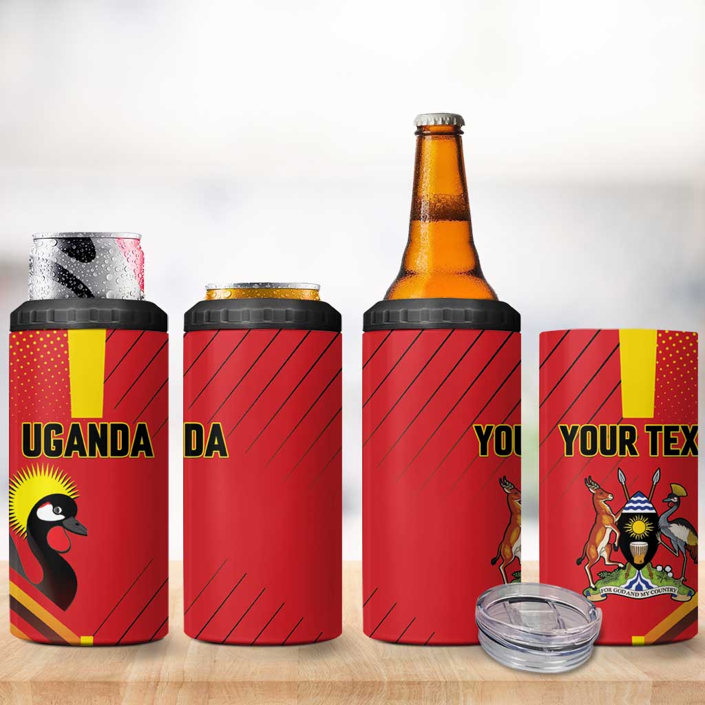 Custom Uganda Basketball 4 in 1 Can Cooler Tumbler Go Champions Silverbacks LT15