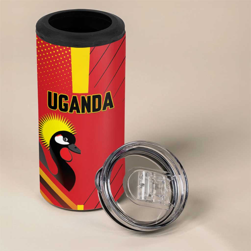 Custom Uganda Basketball 4 in 1 Can Cooler Tumbler Go Champions Silverbacks LT15