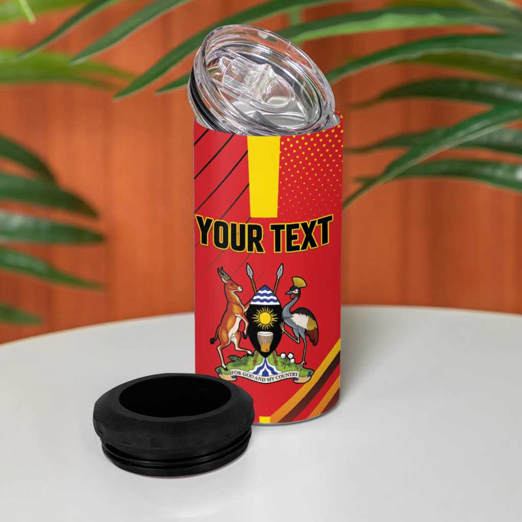 Custom Uganda Basketball 4 in 1 Can Cooler Tumbler Go Champions Silverbacks LT15