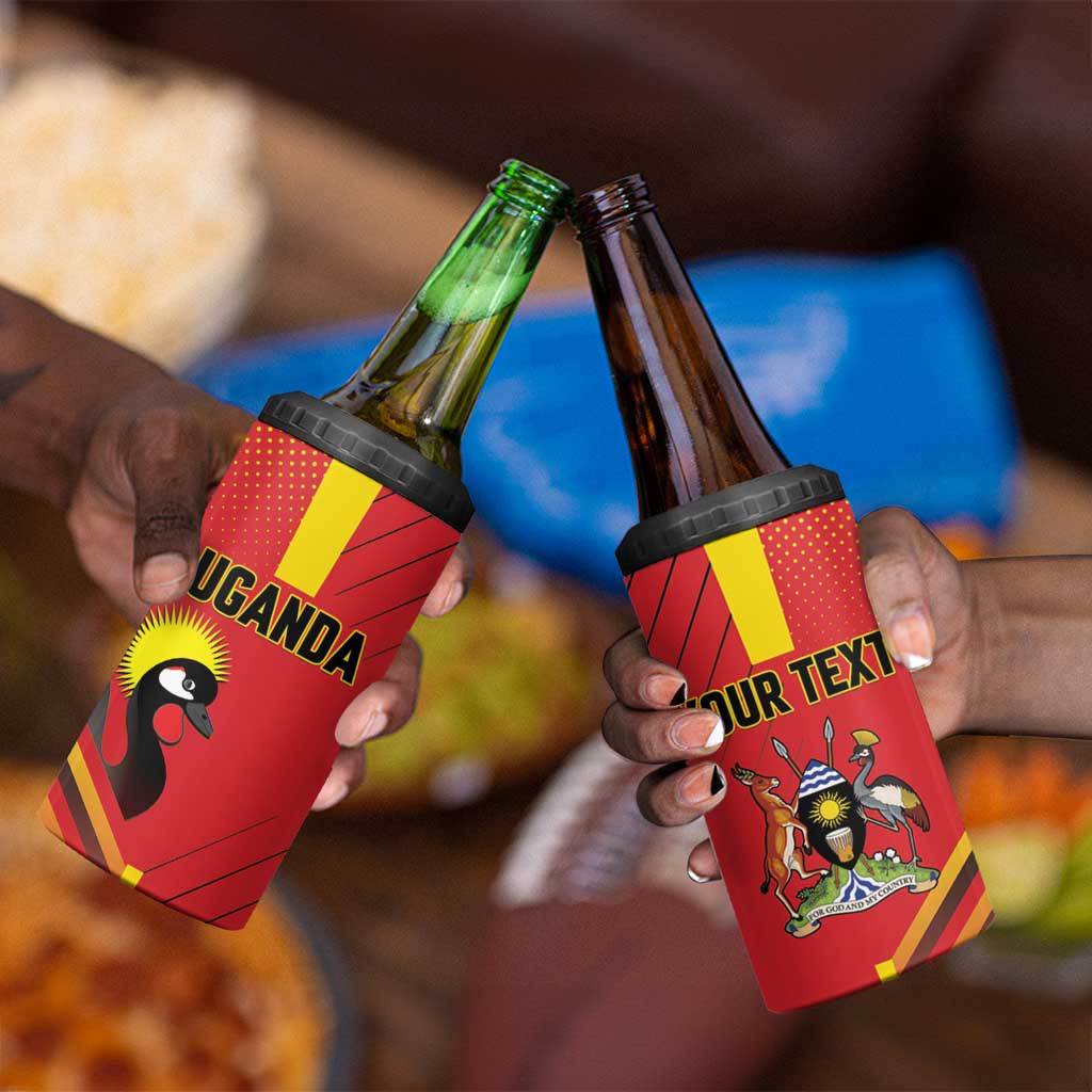 Custom Uganda Basketball 4 in 1 Can Cooler Tumbler Go Champions Silverbacks LT15