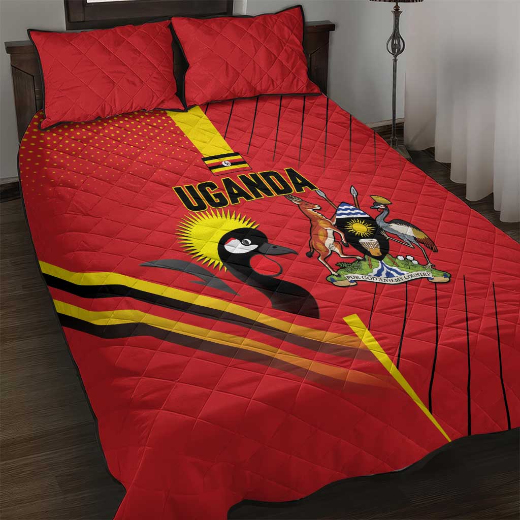 Uganda Basketball Quilt Bed Set Go Champions Silverbacks LT15