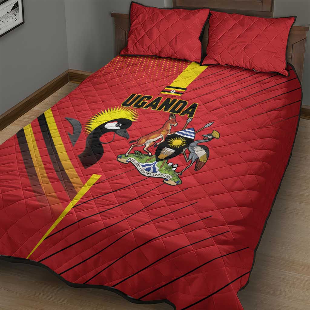 Uganda Basketball Quilt Bed Set Go Champions Silverbacks LT15