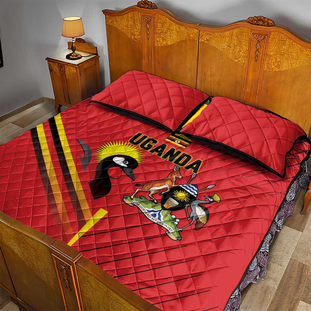 Uganda Basketball Quilt Bed Set Go Champions Silverbacks LT15