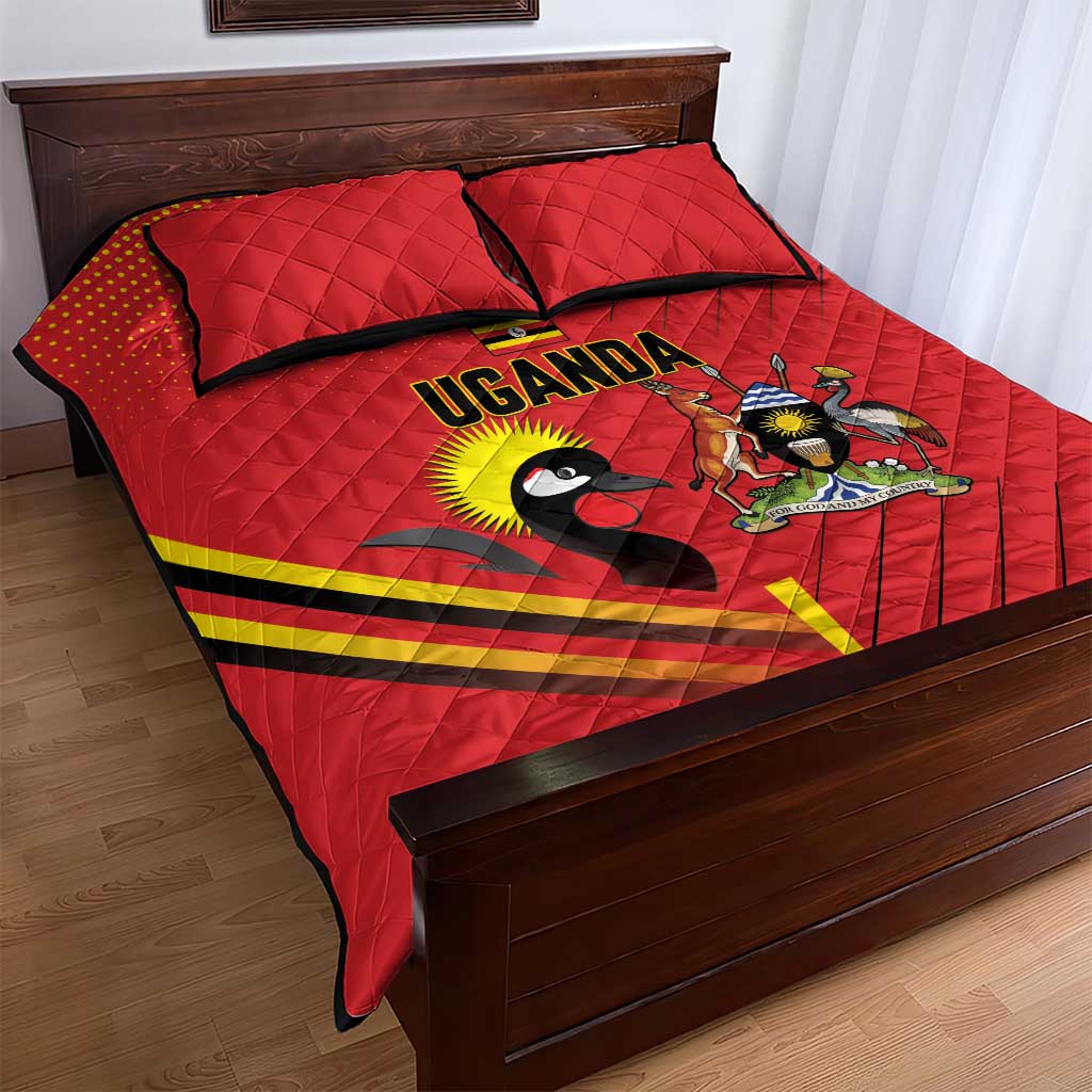 Uganda Basketball Quilt Bed Set Go Champions Silverbacks LT15