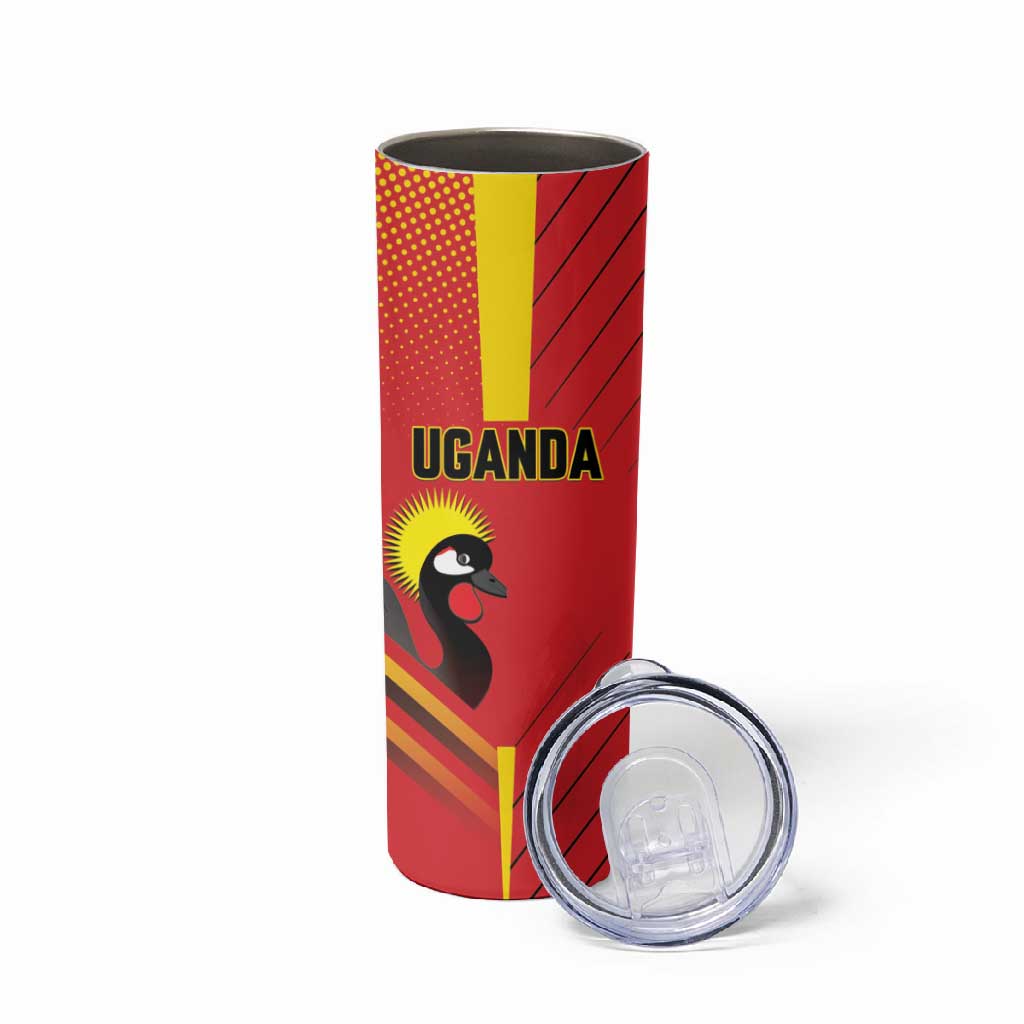 Custom Uganda Basketball Skinny Tumbler Go Champions Silverbacks LT15