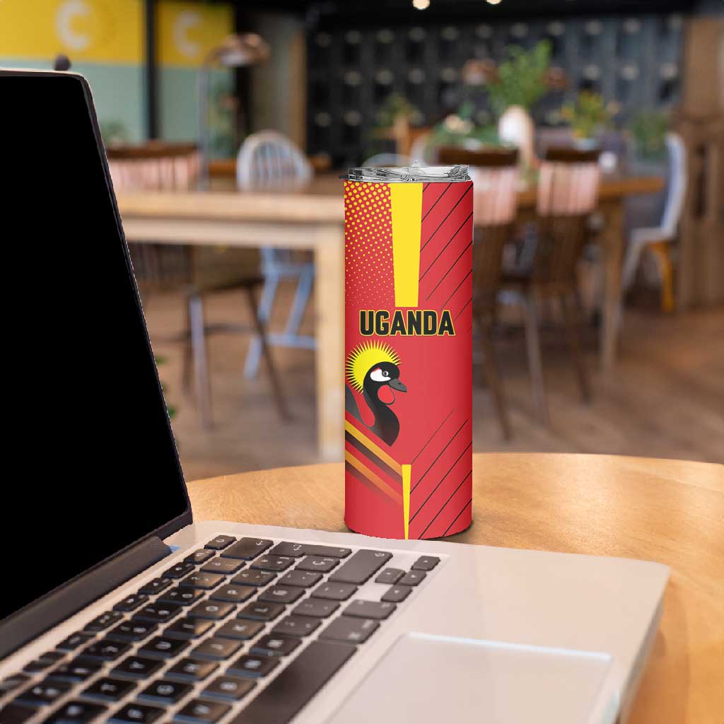 Custom Uganda Basketball Skinny Tumbler Go Champions Silverbacks LT15