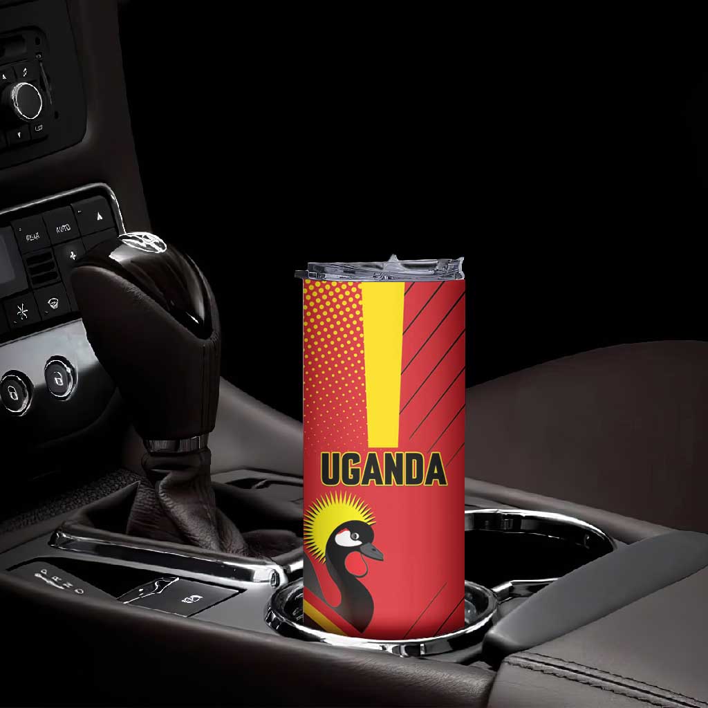 Custom Uganda Basketball Skinny Tumbler Go Champions Silverbacks LT15