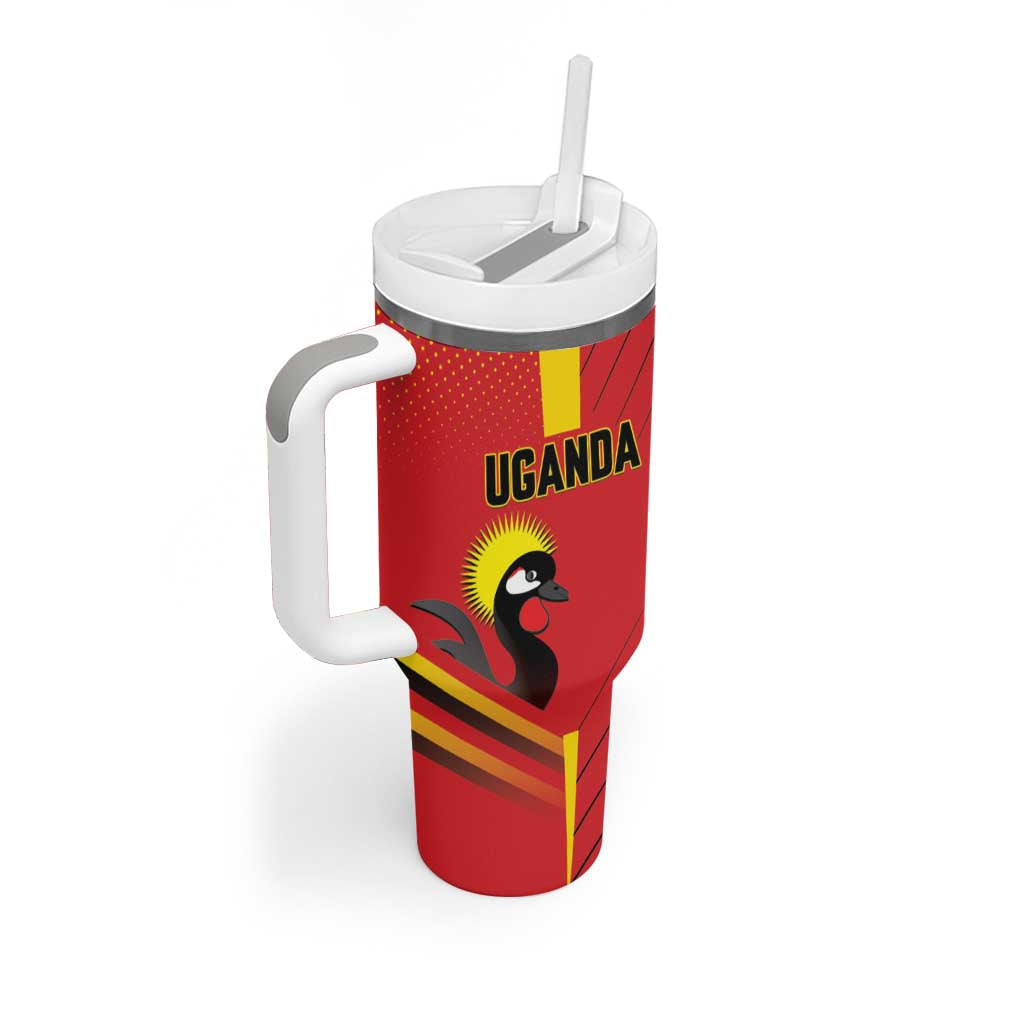 Custom Uganda Basketball Tumbler With Handle Go Champions Silverbacks LT15