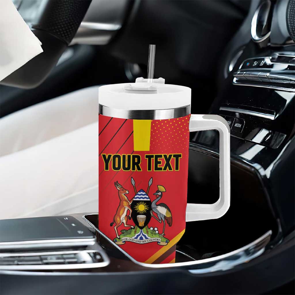 Custom Uganda Basketball Tumbler With Handle Go Champions Silverbacks LT15