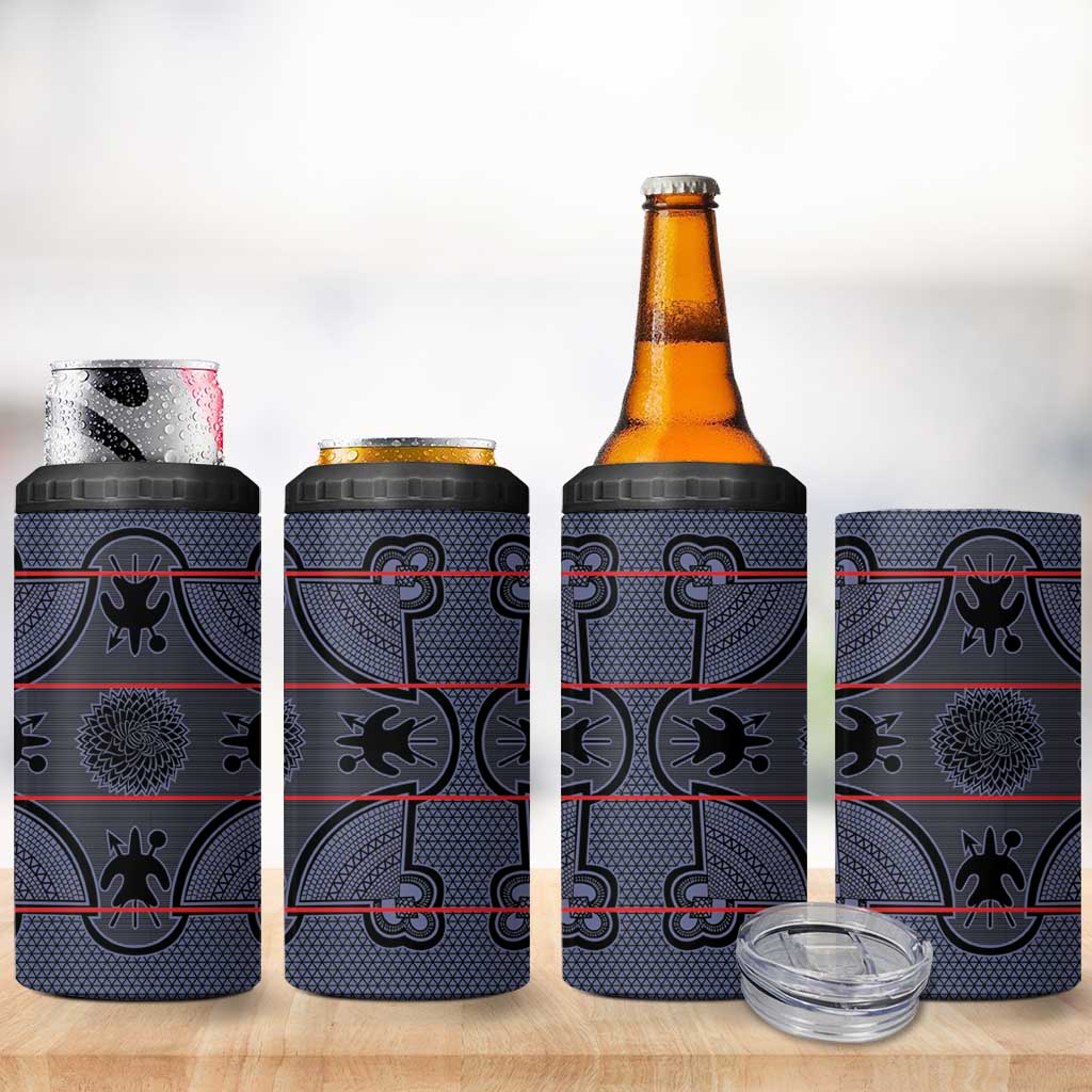 Basotho Blanket 4 in 1 Can Cooler Tumbler Lesotho Seanamarena Heritage - Serenity LT15