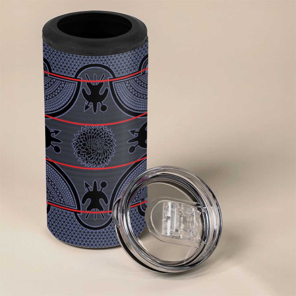 Basotho Blanket 4 in 1 Can Cooler Tumbler Lesotho Seanamarena Heritage - Serenity LT15