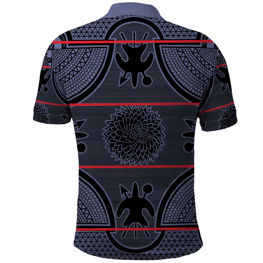 Lesotho Seanamarena Polo Shirt Basotho Traditional Blanket Style - Serenity LT15