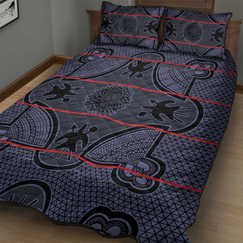 Basotho Blanket Quilt Bed Set Lesotho Seanamarena Heritage - Serenity LT15