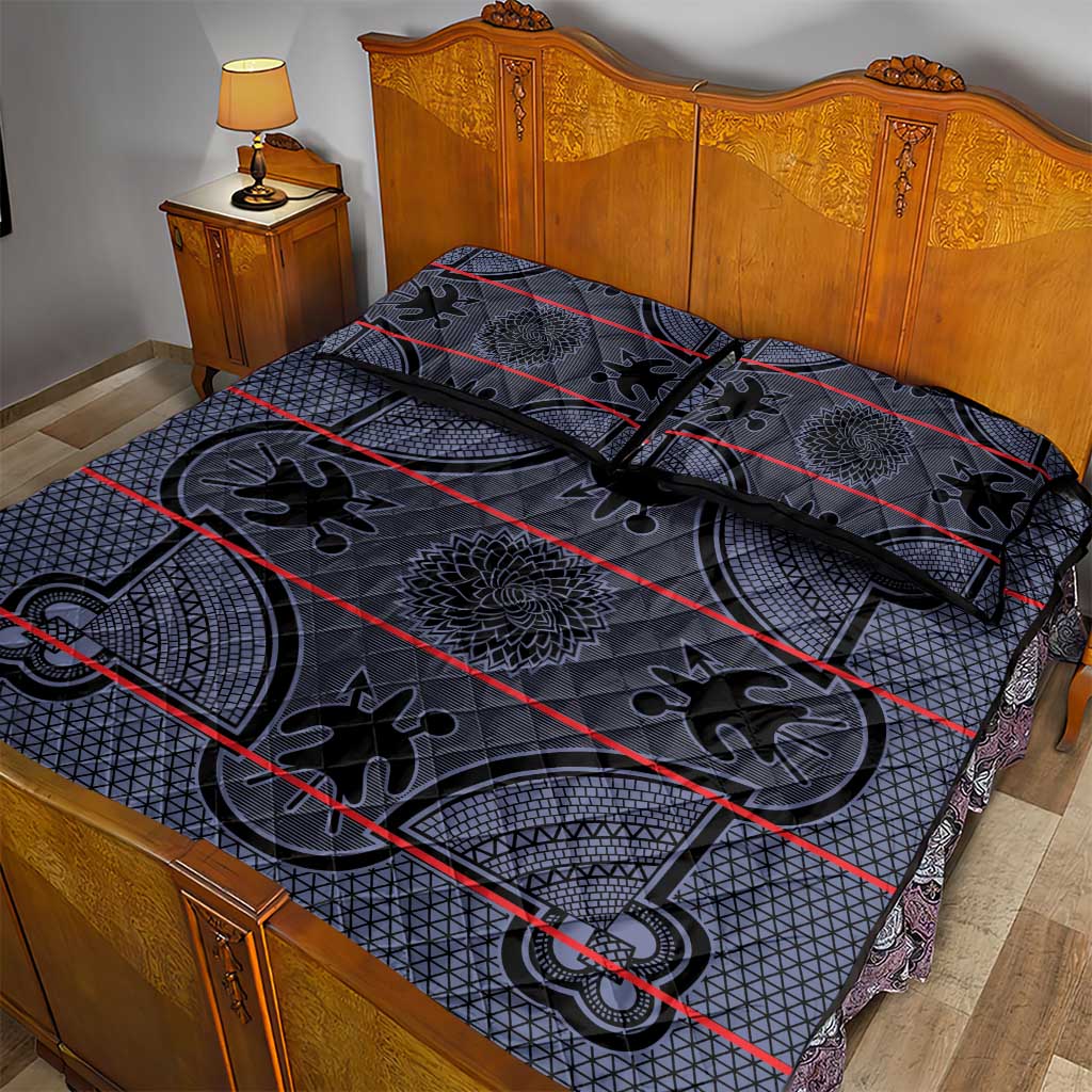Basotho Blanket Quilt Bed Set Lesotho Seanamarena Heritage - Serenity LT15